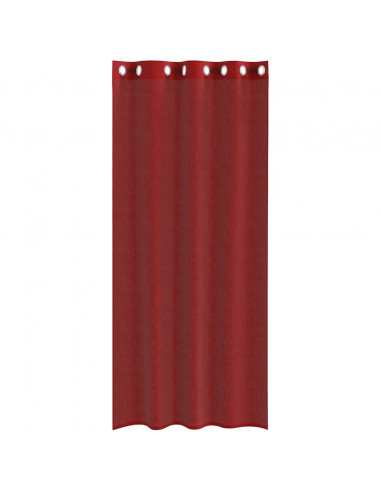 Tende in Voile con Occhielli 2 pz Rosso Vino