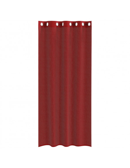 Tende in Voile con Occhielli 2 pz Rosso Vino