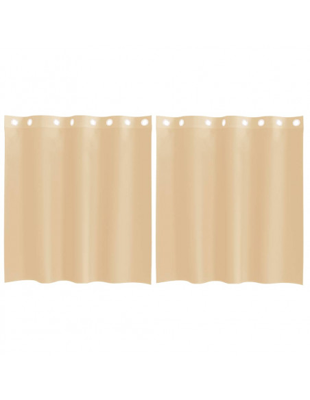 Tende in Voile con Occhielli 2 pz Sabbia