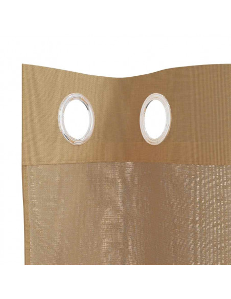 Tende in Voile con Occhielli 2 pz Sabbia