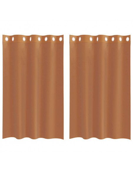 Tende in Voile con Occhielli 2 pz Terracotta