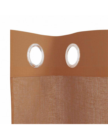 Tende in Voile con Occhielli 2 pz Terracotta