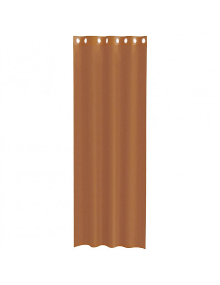 Tende in Voile con Occhielli 2 pz Terracotta
