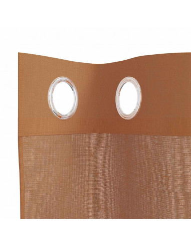 Tende in Voile con Occhielli 2 pz Terracotta