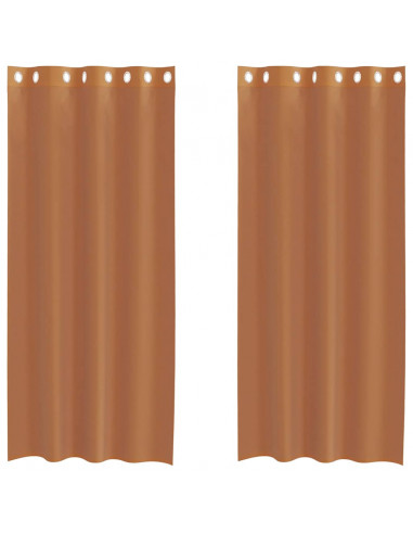 Tende in Voile con Occhielli 2 pz Terracotta