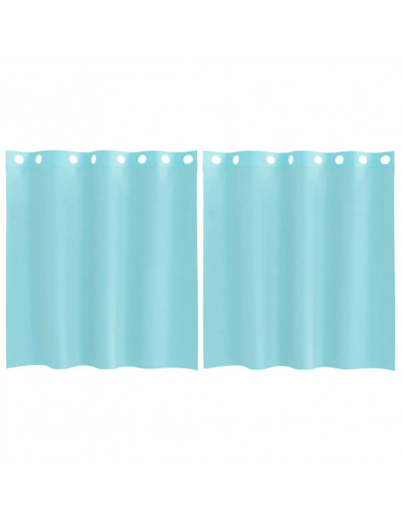 Tende in Voile con Occhielli 2 pz Turchese