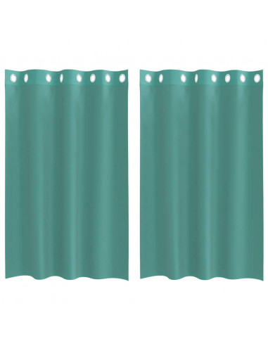 Tende in Voile con Occhielli 2 pz Turchese