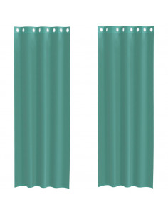 Tende in Voile con Occhielli 2 pz Turchese 2