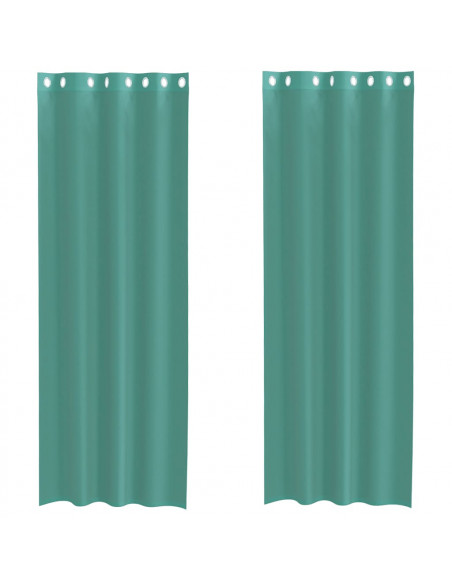 Tende in Voile con Occhielli 2 pz Turchese
