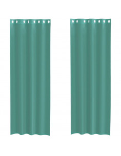 Tende in Voile con Occhielli 2 pz Turchese 2