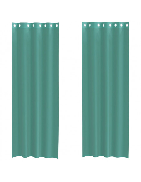 Tende in Voile con Occhielli 2 pz Turchese