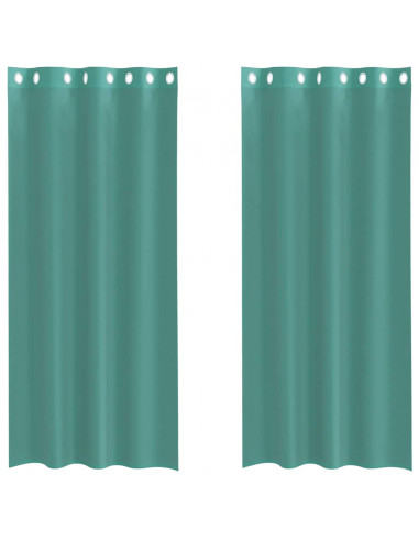 Tende in Voile con Occhielli 2 pz Turchese