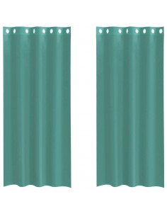 Tende in Voile con Occhielli 2 pz Turchese 2