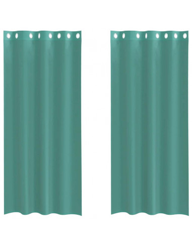 Tende in Voile con Occhielli 2 pz Turchese