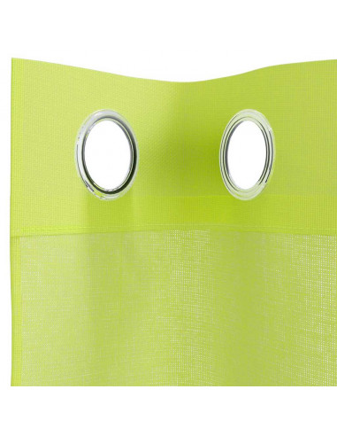 Tende in Voile con Occhielli 2 pz Verde Mela 140x140 cm