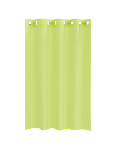 Tende in Voile con Occhielli 2 pz Verde Mela 140x175 cm