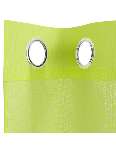 Tende in Voile con Occhielli 2 pz Verde Mela 140x175 cm