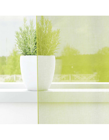 Tende in Voile con Occhielli 2 pz Verde Mela 140x245 cm