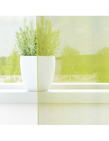 Tende in Voile con Occhielli 2 pz Verde Mela 140x260 cm