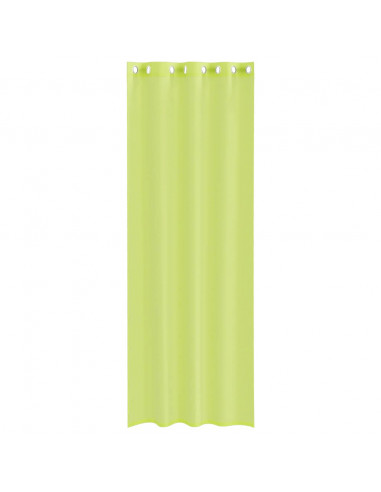 Tende in Voile con Occhielli 2 pz Verde Mela 140x260 cm