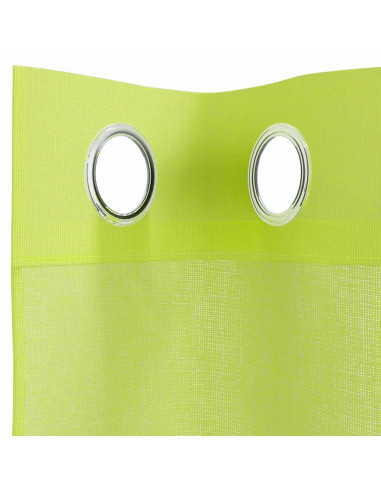 Tende in Voile con Occhielli 2 pz Verde Mela 140x260 cm