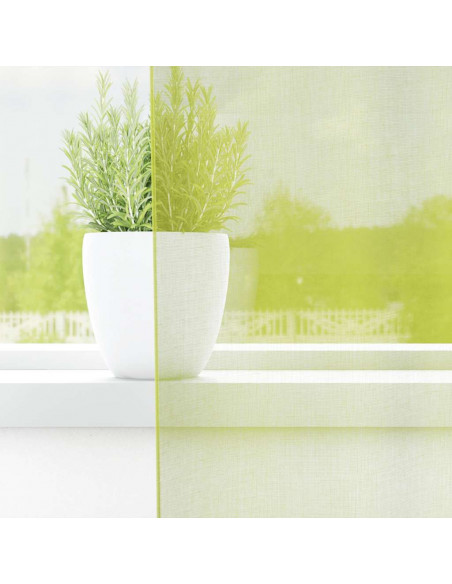 Tende in Voile con Occhielli 2 pz Verde Mela 140x300 cm