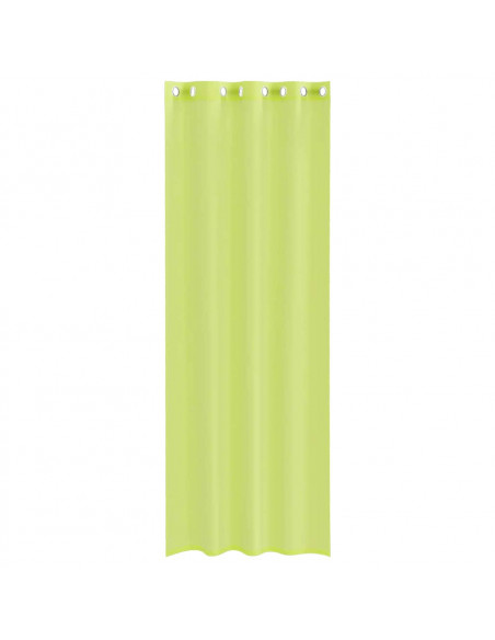 Tende in Voile con Occhielli 2 pz Verde Mela 140x300 cm