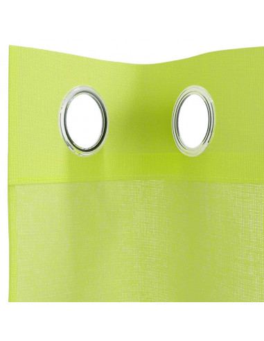 Tende in Voile con Occhielli 2 pz Verde Mela 140x300 cm