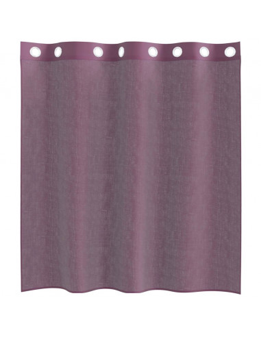 Tende in Voile con Occhielli 2 pz Viola 140x140 cm