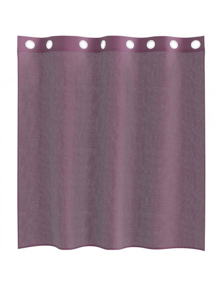 Tende in Voile con Occhielli 2 pz Viola 140x140 cm