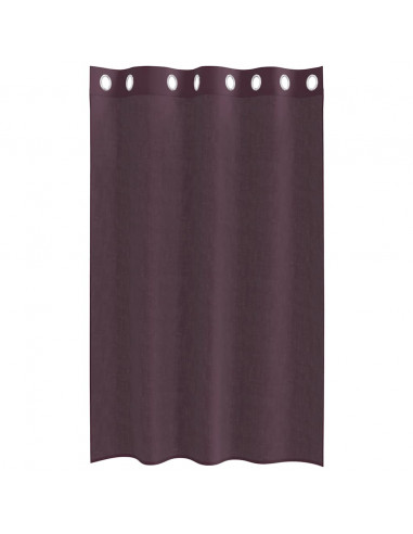 Tende in Voile con Occhielli 2 pz Viola 140x175 cm