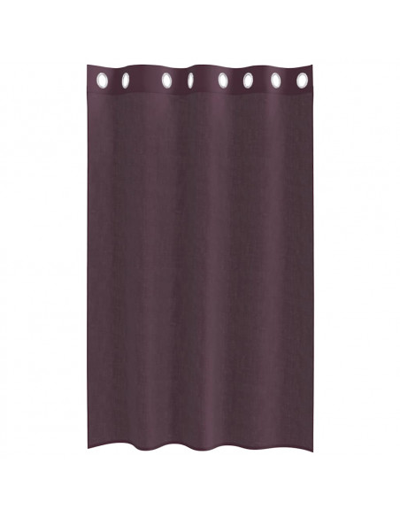 Tende in Voile con Occhielli 2 pz Viola 140x175 cm