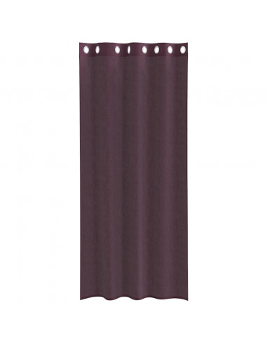 Tende in Voile con Occhielli 2 pz Viola 140x225 cm