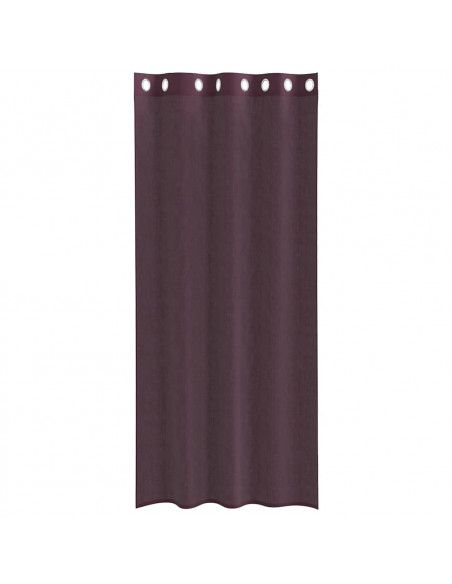 Tende in Voile con Occhielli 2 pz Viola 140x225 cm