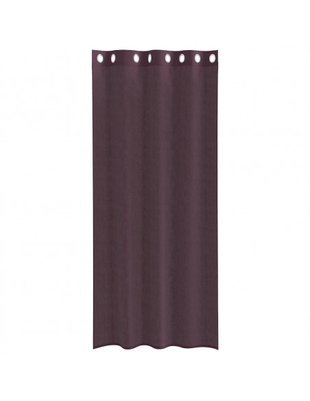 Tende in Voile con Occhielli 2 pz Viola 140x245 cm