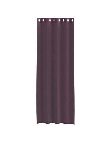 Tende in Voile con Occhielli 2 pz Viola 140x260 cm