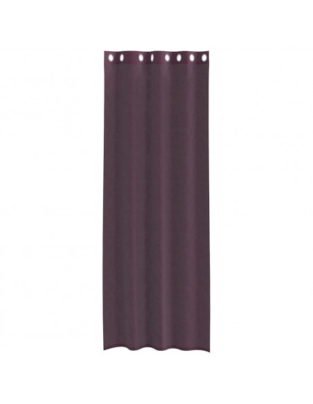 Tende in Voile con Occhielli 2 pz Viola 140x300 cm