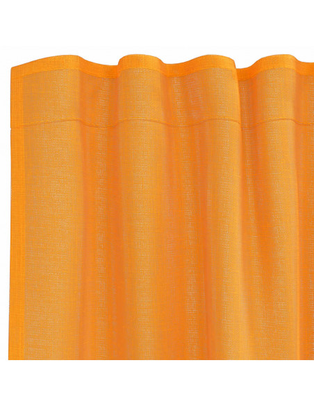 Tende in Voile con Passanti 2 pz Arancio 140x140 cm