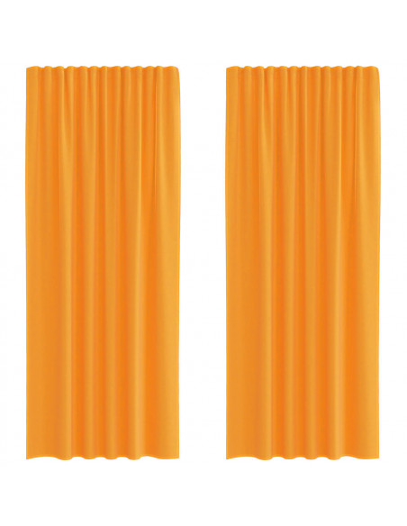 Tende in Voile con Passanti 2 pz Arancio 140x245 cm