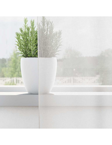 Tende in Voile con Passanti 2 pz Bianco 140x140 cm