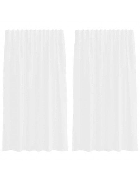 Tende in Voile con Passanti 2 pz Bianco 140x175 cm