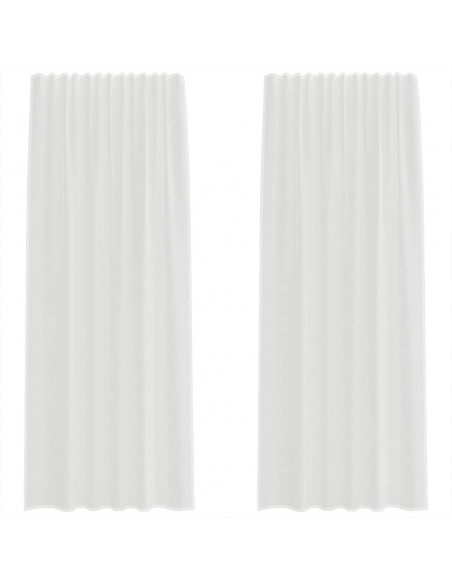Tende in Voile con Passanti 2 pz Bianco 140x225 cm