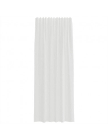 Tende in Voile con Passanti 2 pz Bianco 140x225 cm