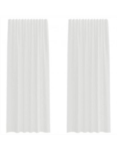 Tende in Voile con Passanti 2 pz Bianco 140x245 cm