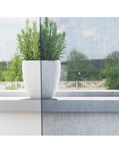 Tende in Voile con Passanti 2 pz Blu Reale 140x140 cm