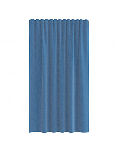 Tende in Voile con Passanti 2 pz Blu Reale 140x175 cm