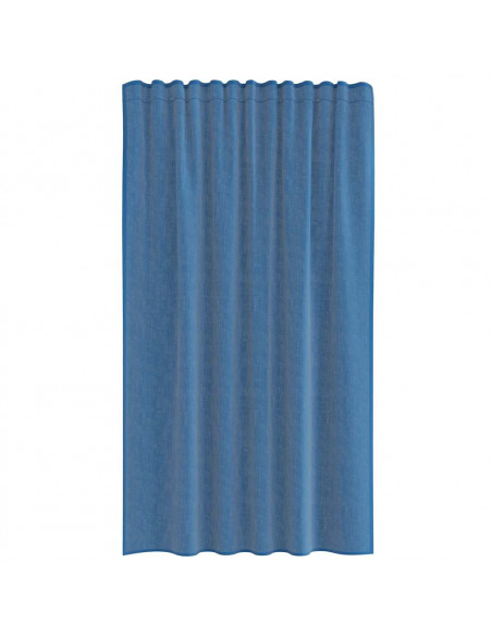 Tende in Voile con Passanti 2 pz Blu Reale 140x175 cm