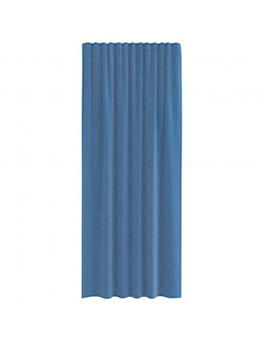 Tende in Voile con Passanti 2 pz Blu Reale 140x245 cm