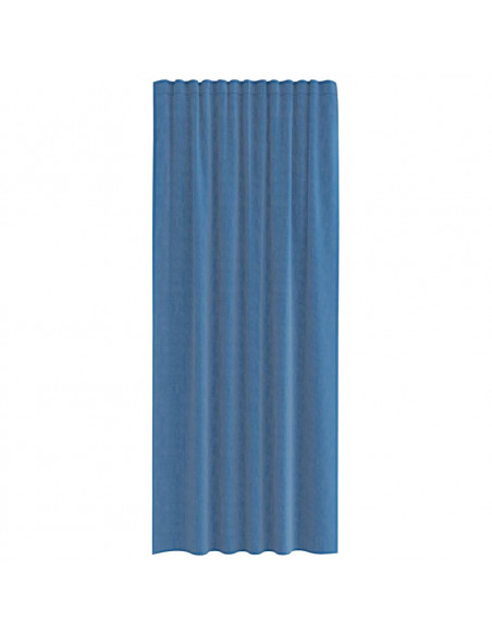 Tende in Voile con Passanti 2 pz Blu Reale 140x245 cm