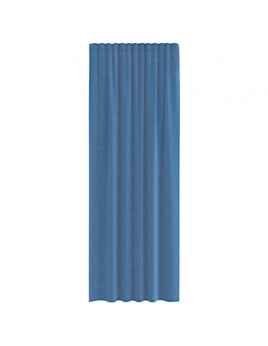 Tende in Voile con Passanti 2 pz Blu Reale 140x260 cm